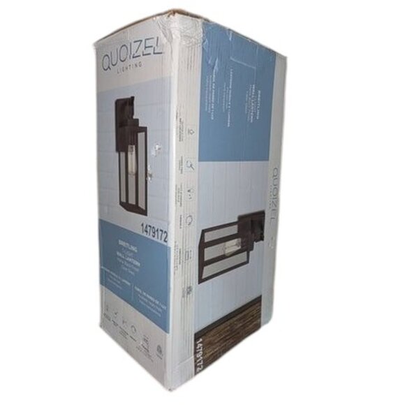 NEW Quoizel Breitling Matte Hardwired Outdoor Wall Porch Garage Patio Light NIB - Picture 7 of 10